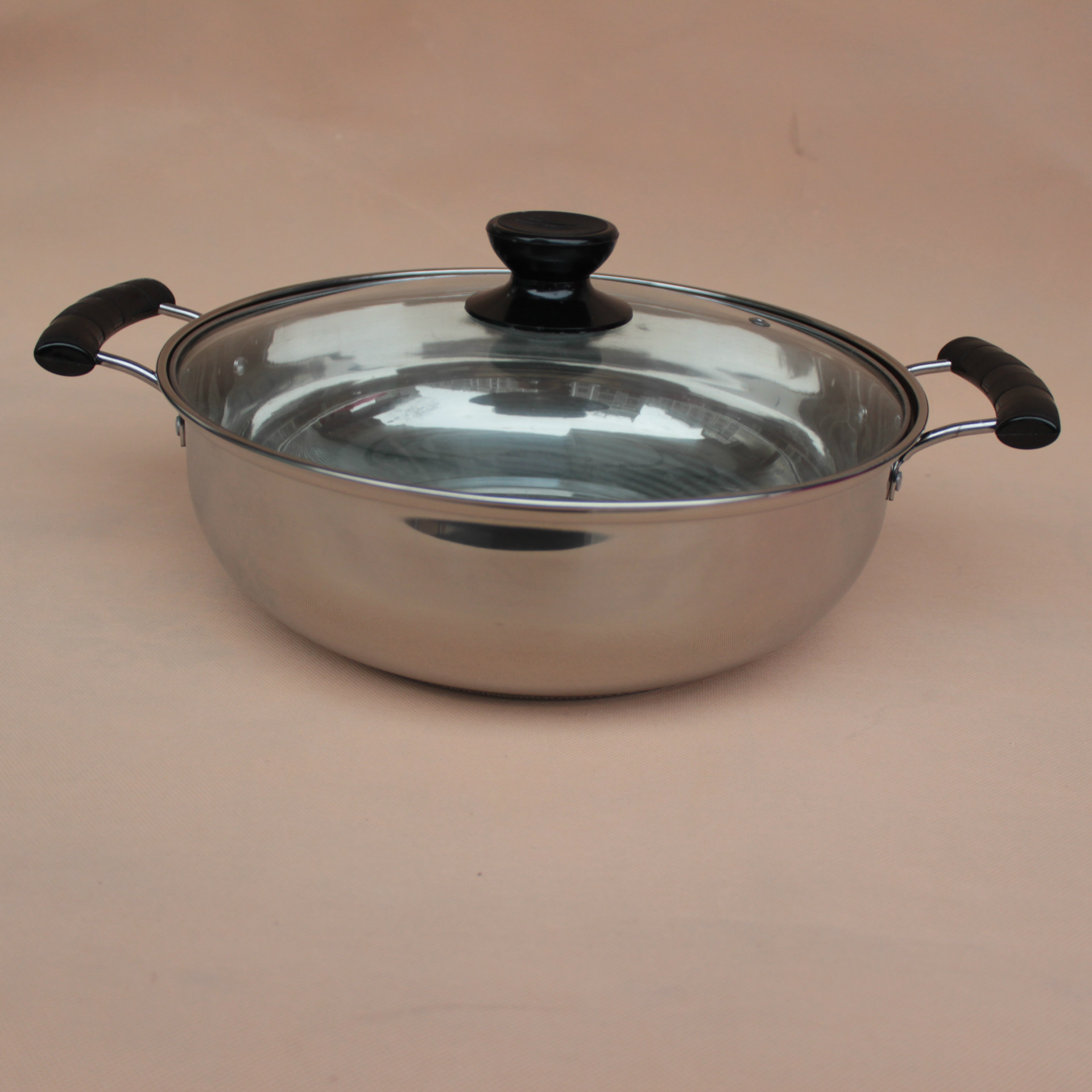 锅具批发无磁汤锅不锈钢蒸汽火锅多功能加厚单底电池炉火锅