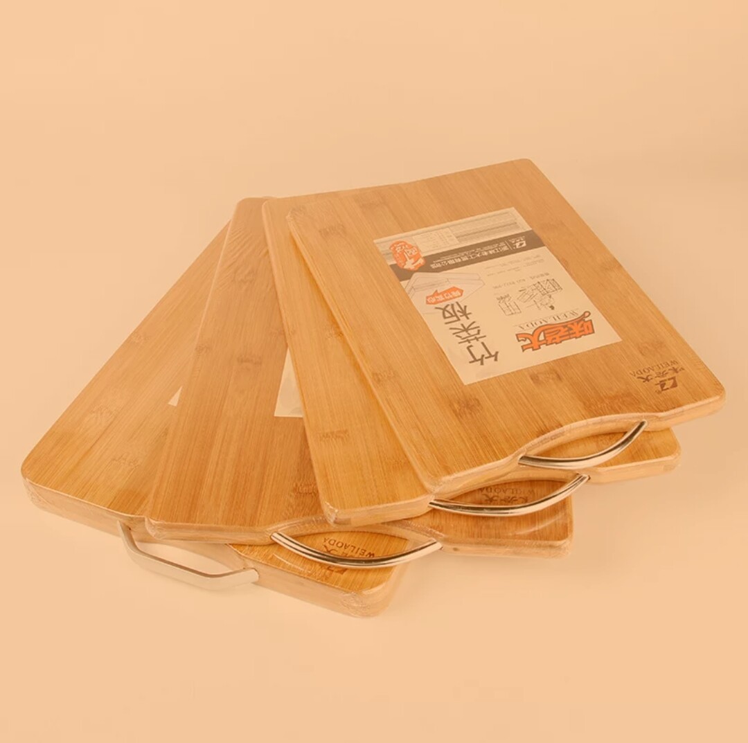 味老大碳化三层交叉实心纯竹菜板长方形小号切菜案板竹制砧板批发
