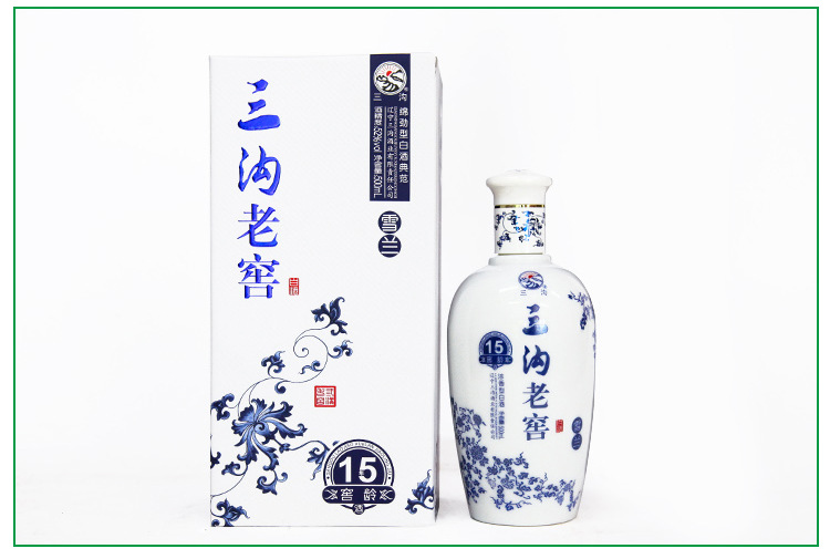 三沟老窖雪兰15年窖龄500ml浓香型52度白酒辽宁