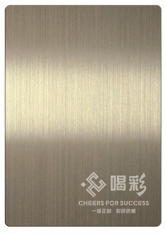 厂家直销 不锈钢板 201材质 拉丝 香槟色