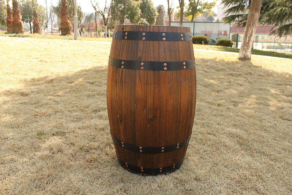酒吧装饰木啤酒桶婚庆旅舍酒庄展会装摄影道具木酒桶高度60cm