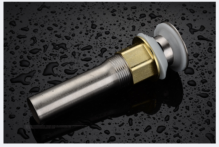 水暖五金配件厂家批发 全铜加厚翻板下水器 水槽面盆弹跳下水.