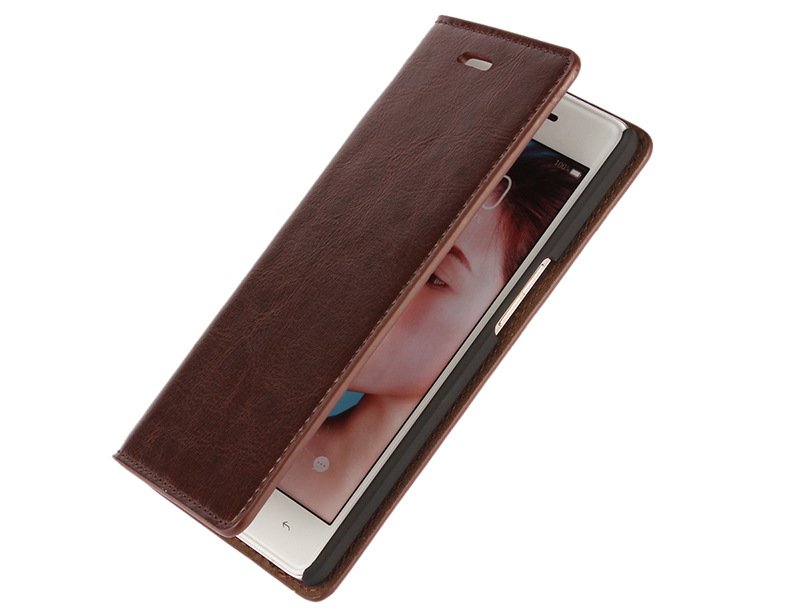 oppo r7疯马纹真皮手机皮套钱包款