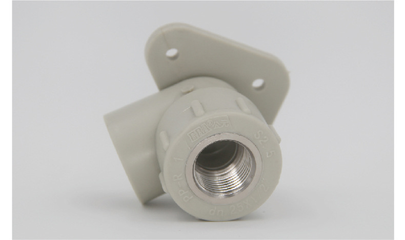 era公元岩灰系列ppr管件 ppr弯头带座带耳内螺纹弯头 厂家批发