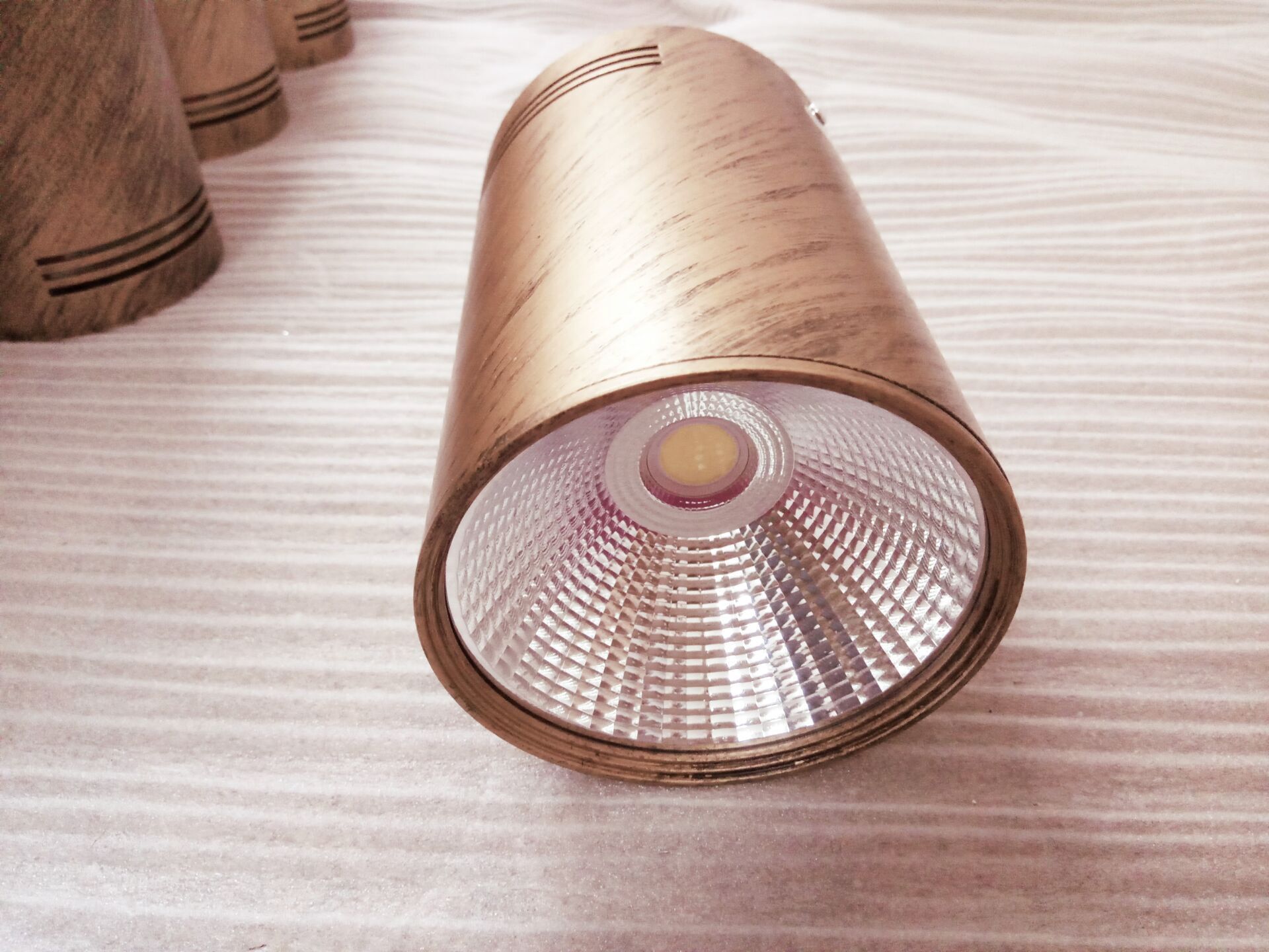 复古筒灯cob仿古铜射灯调角度免开孔商业照明天花灯店铺家装10w