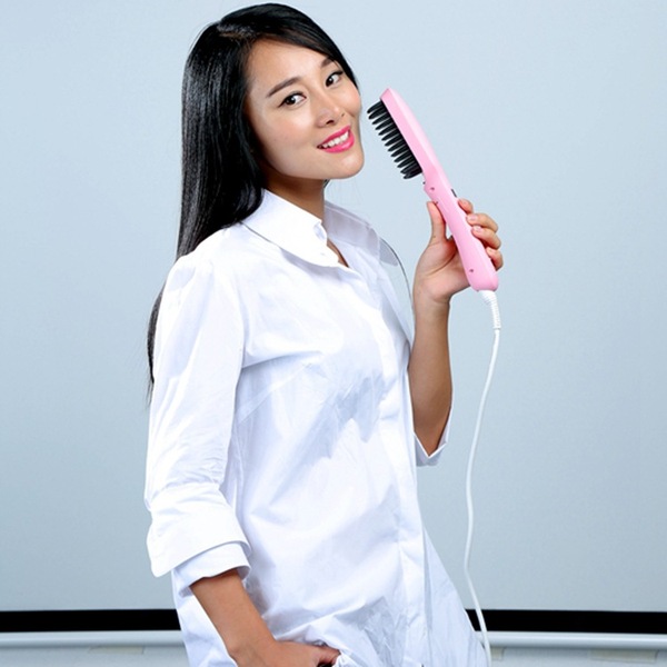 秀信陶瓷负离子电直发器直发梳 拉直夹板护神器