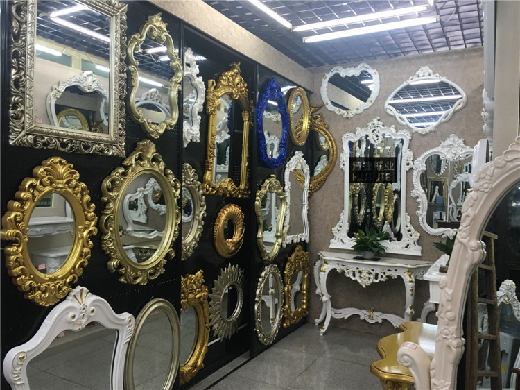 欧式全身落地穿衣镜现代理发店立体舞蹈大镜子服装店落地试衣镜子