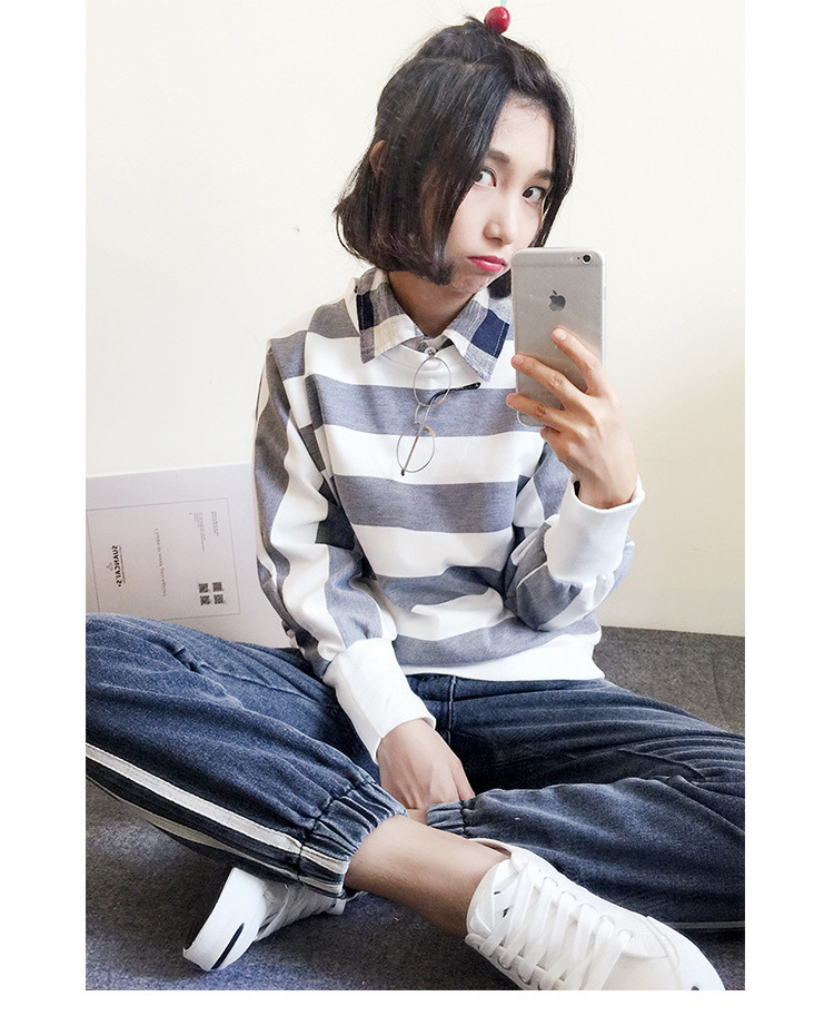 女式休闲裤-牛仔裤女BF风九分裤休闲运动小脚