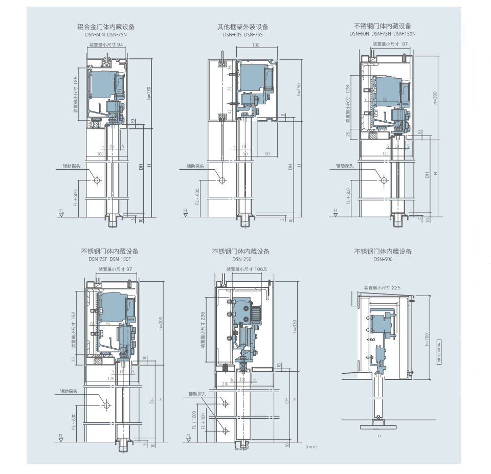 电动门 纳博克自动门厂家 玻璃感应门维修  门框最大尺寸 依现场  (mm