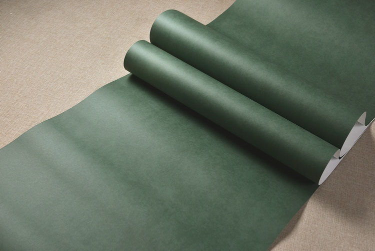 美式乡村复古纯色墙纸做旧素色环保墨绿色墙纸客厅卧室无纺布壁纸