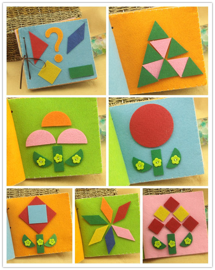 不织布书拼图手工diy材料包免剪幼儿作业