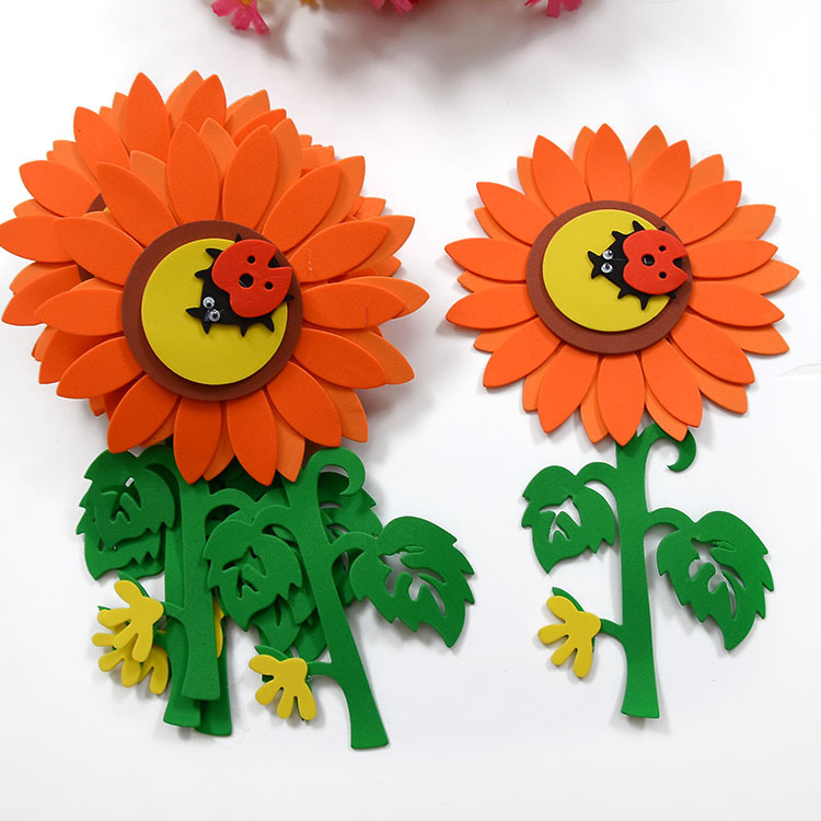 幼儿园教室墙面环境布置装饰品 泡沫太阳花向日葵瓢虫组合 新货