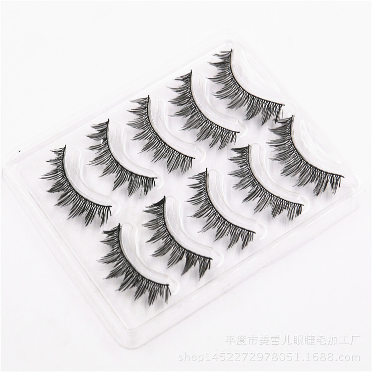 Multi-Layer Thick False Eyelashes Handmade Five Pairs Natural Long Eyelash New Nude Makeup Eyelashes Wholesale