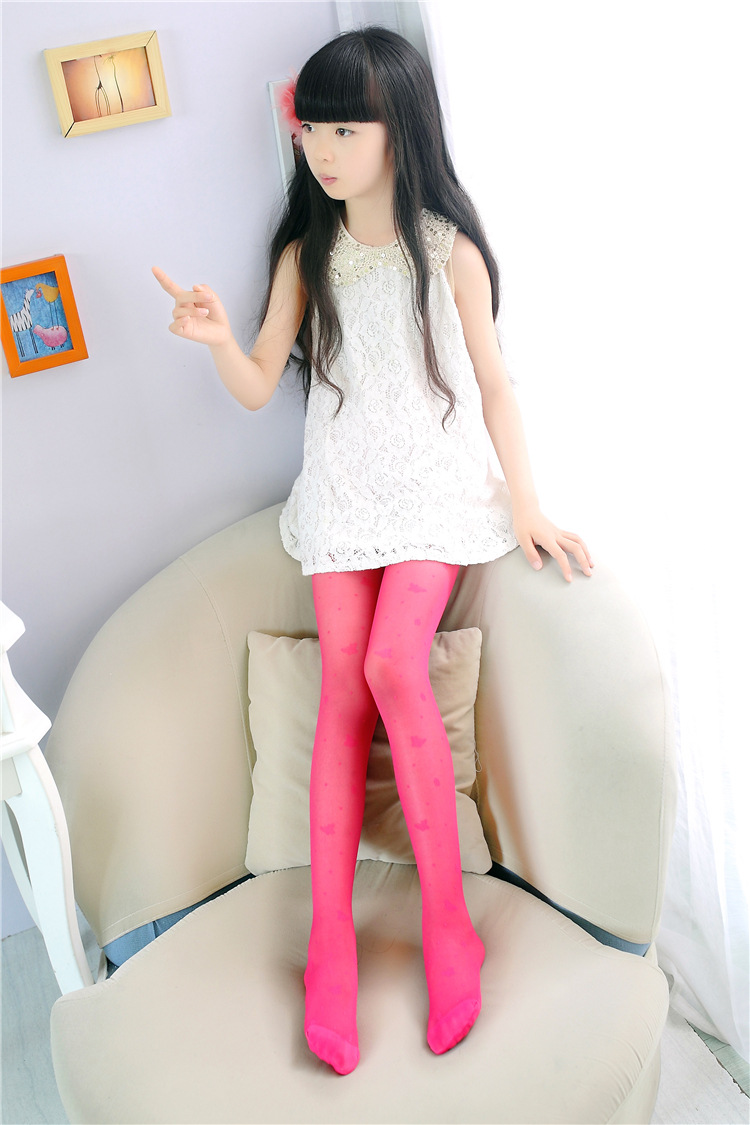儿童舞蹈袜 女童丝袜连裤袜 儿童包芯丝打底袜子 夏季超薄连袜裤