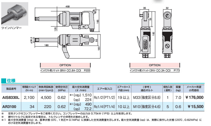 日本前田tone 气动扳手,汽车专用扳手ar3100