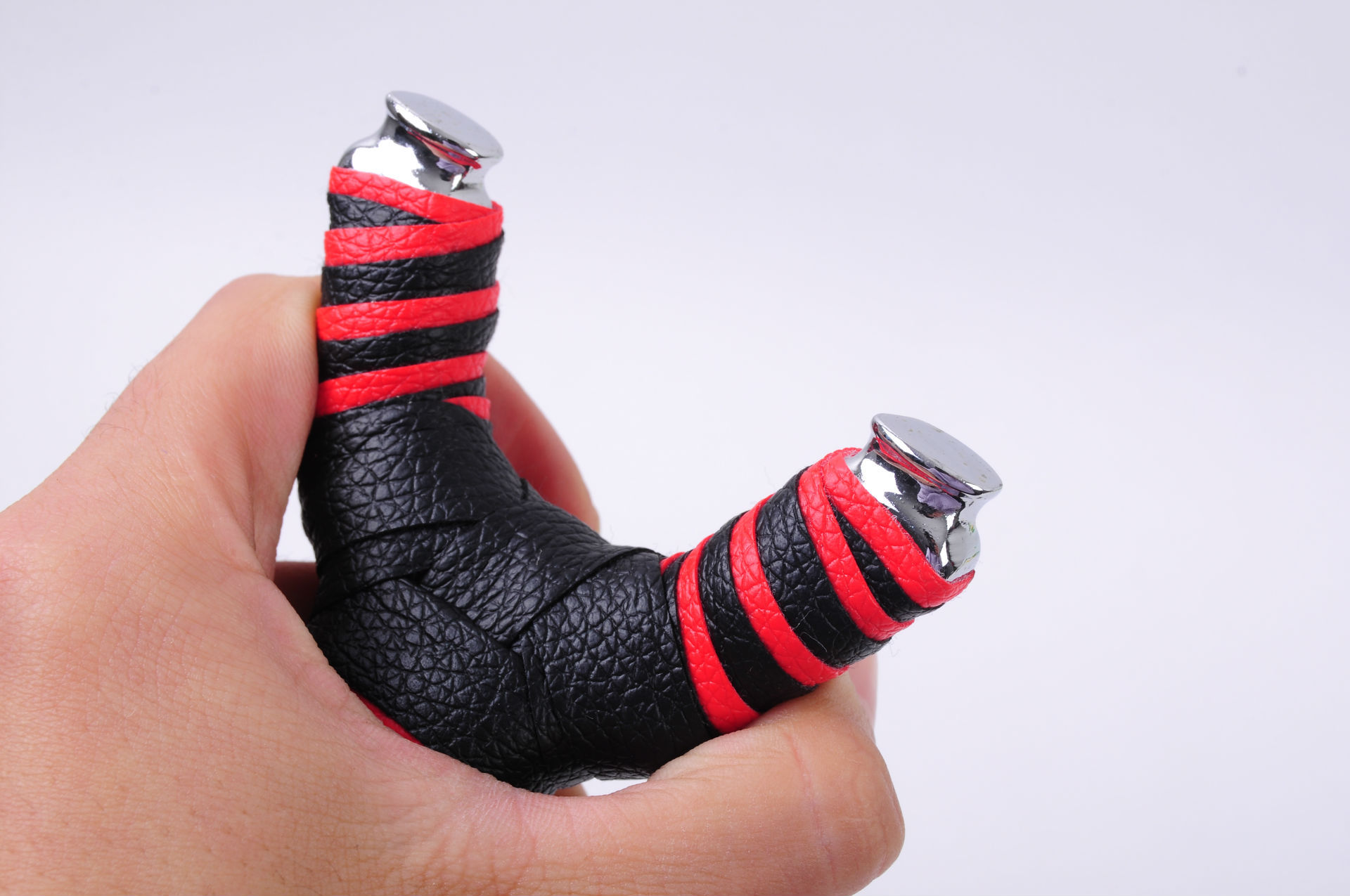 富沥舒短拉弓 龅牙合金亮面扁皮筋弹弓 弓身手工缠吸汗带现货