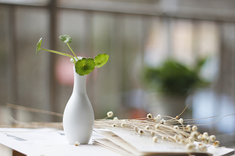 景德镇陶瓷玉颈观音瓶创意精致家居瓷器工艺品礼品餐桌橱窗摆件