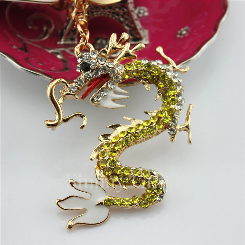 十二生肖 中国龙金属钥匙扣 珐琅工艺品 包包装饰品 招财小礼品