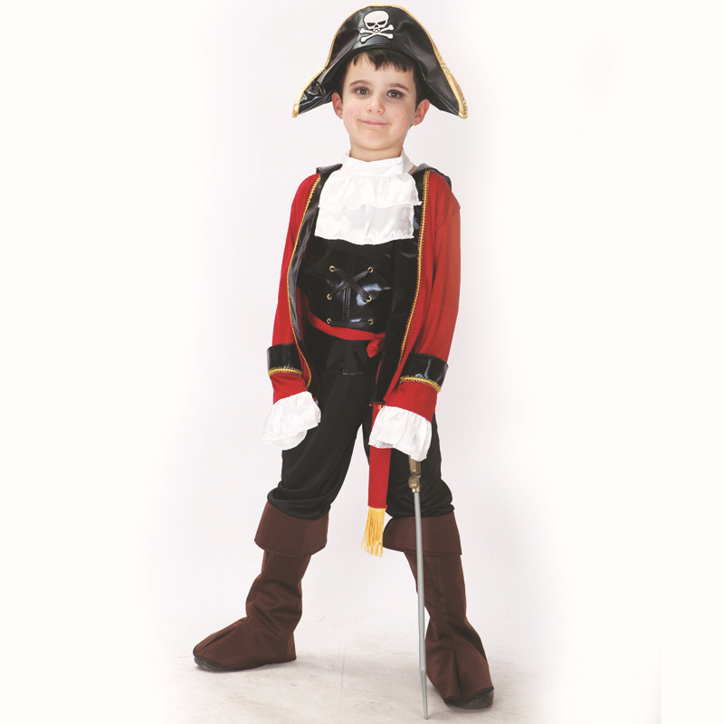 儿童节化妆舞会演出儿童俏丽杰克船长衣服加勒比帅气海盗王服装