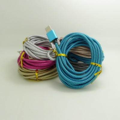 新款3米i7龙纹编织数据线 x手机充电传输线 8pin双龙纹渔丝线