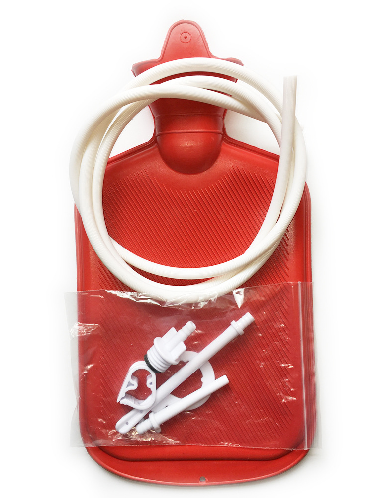 厂家直销 冲洗器 进口硅胶橡胶家用灌肠器 医用灌肠袋灌洗器 蓝色