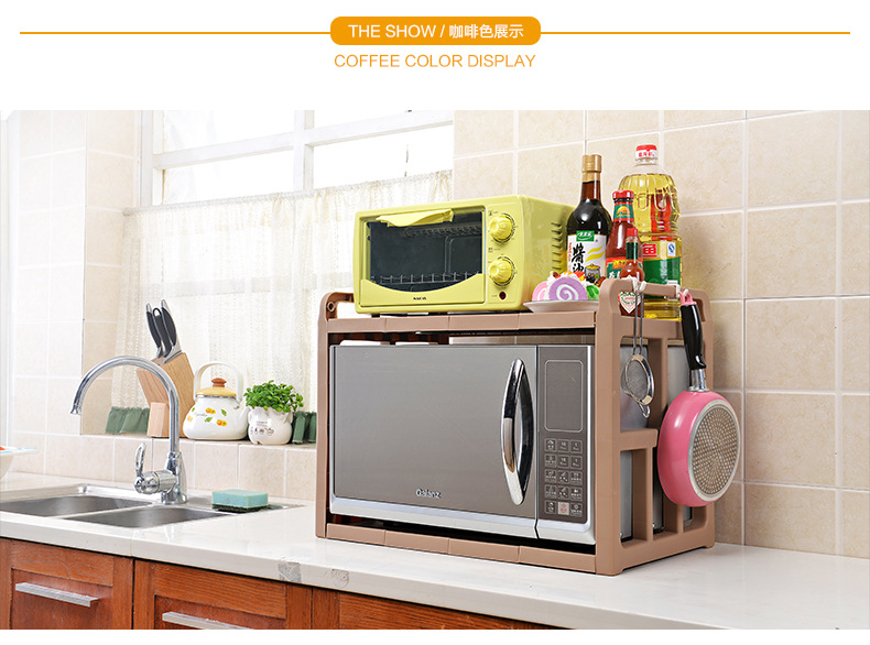 厨房微波炉架烤箱架2层储物架