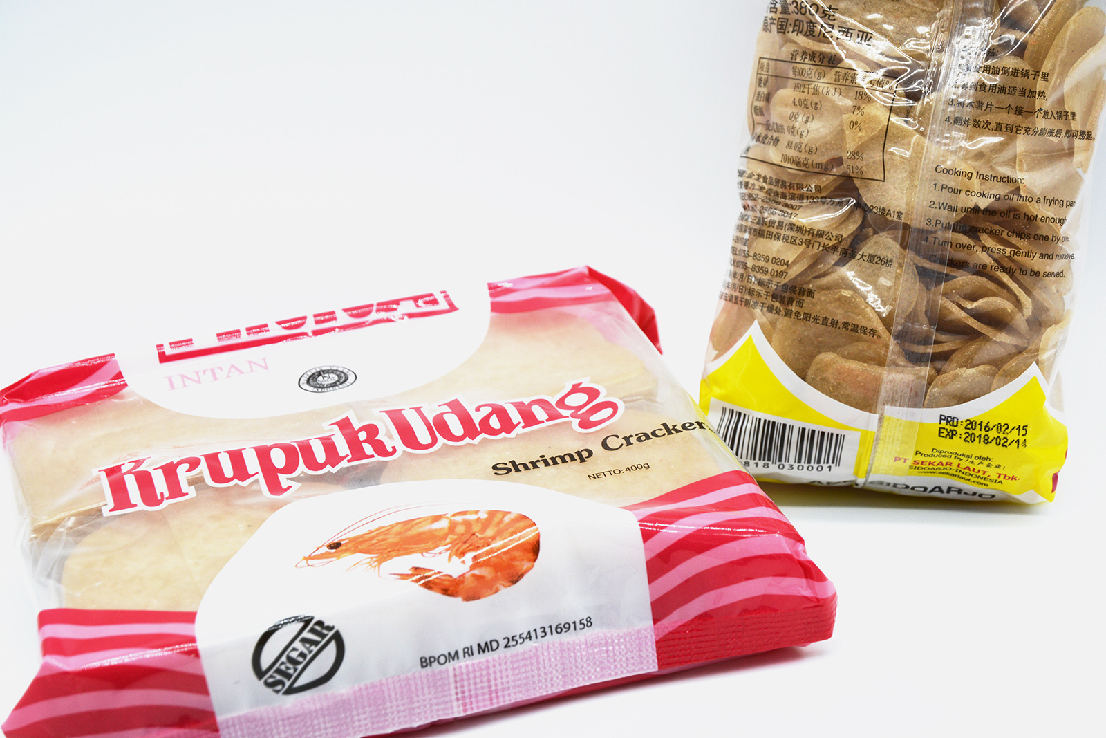 特价现货印尼原装进口零食批发 finna菲娜牌特级虾味木薯片400g