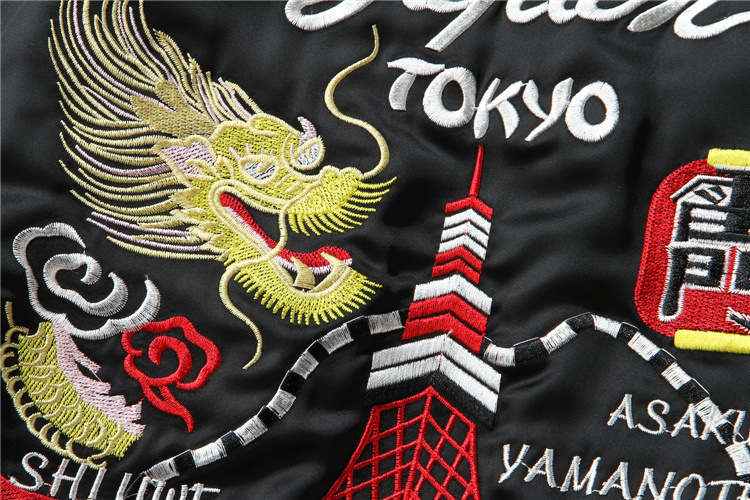 供应信息 男式棉衣 冬季横须贺雷门刺绣花舞龙古着外套夹棉双面 风格