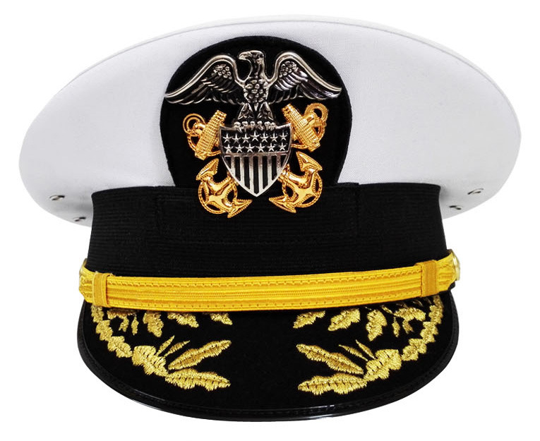 厂家批发美国正品海军帽 爵士帽 船长帽 船长帽 国航大盖帽