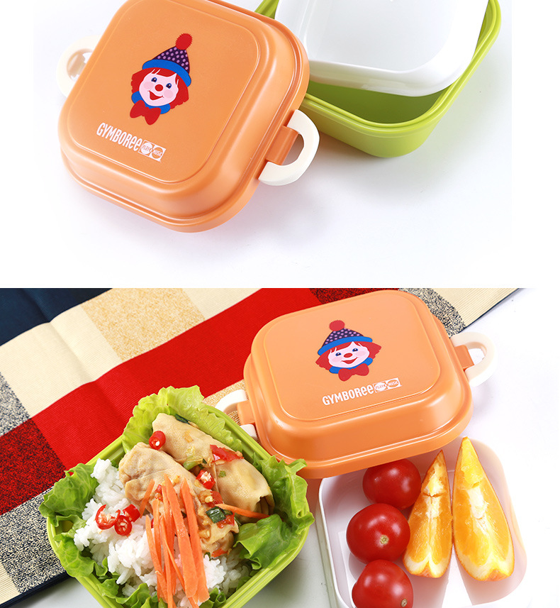 双层儿童饭盒学生卡通饭盒环保点心盒微波炉便当盒宝宝水果餐盒