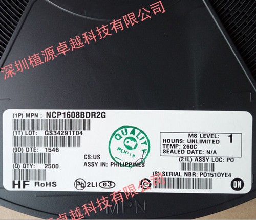 功率因数修正 ncp1608bdr2g ncp1608b 1608b on sop-8 全新原装
