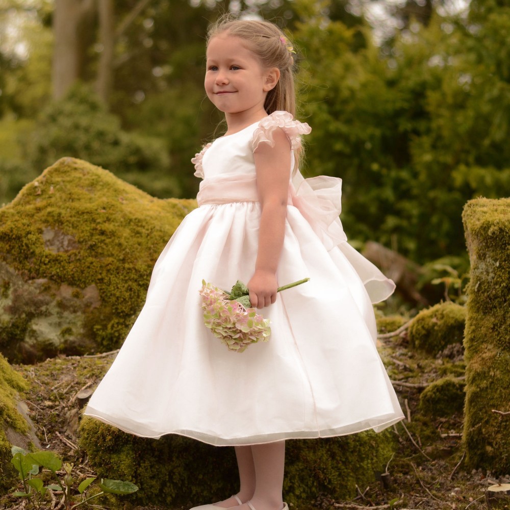 英伦风女童甜美公主连衣裙 儿童公主裙婚纱礼服 飞飞袖芭蕾长裙