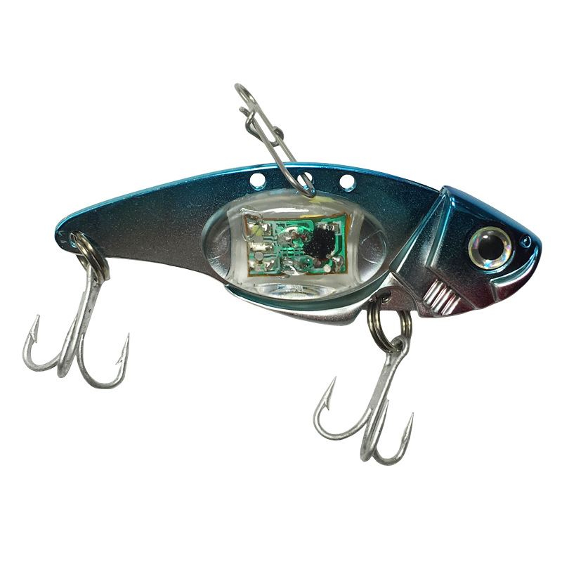 led鱼形诱鱼器水下发光灯鱼饵 led电子假饵金属fishing led lure