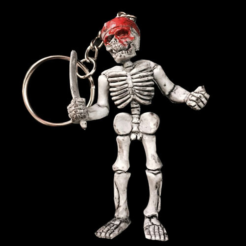创意生活骷髅钥匙扣橡胶材质钥匙挂件骷髅小兵儿童玩具