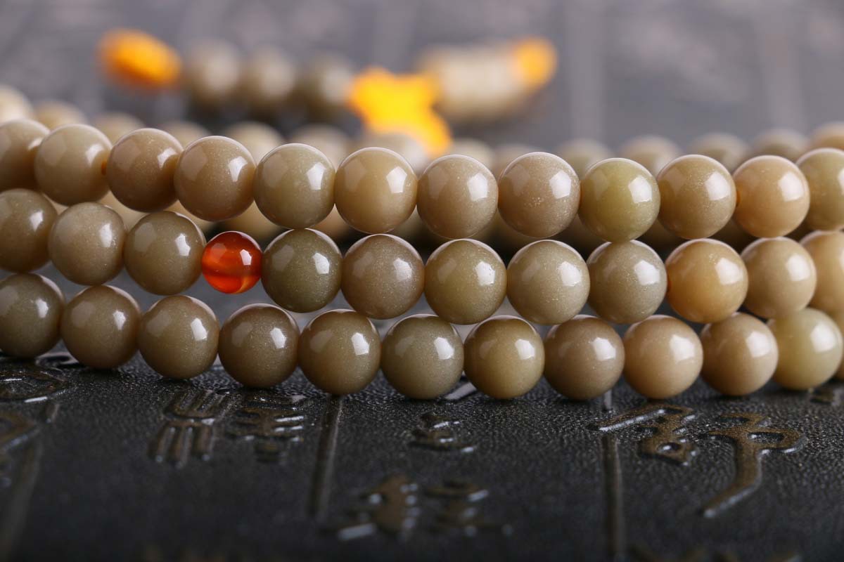 天然全绿阴皮菩提根108颗佛珠手串 菩提根佛珠手链男女 厂家批发