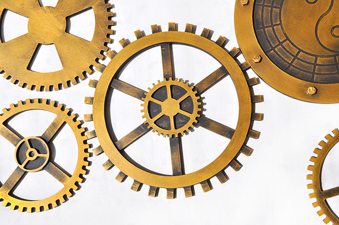 齿轮工业风 金色多款齿轮壁饰 酒吧艺术装饰品 齿轮壁挂 组合齿轮