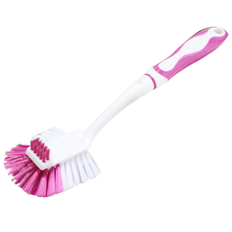 Plastic Two-Color Cleaning Brush Butterfly Brush Wok Brush Double-Sided Cleaning Brush Bowl Brush 0720