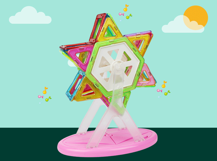 聪明谷磁力片 8314 百变提拉摩天轮磁力积木 儿童益智科教玩具