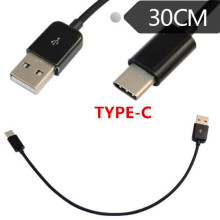 黑白色usb 3.1 type-c数据线对USB2.0公珠光外壳平板电脑手机线