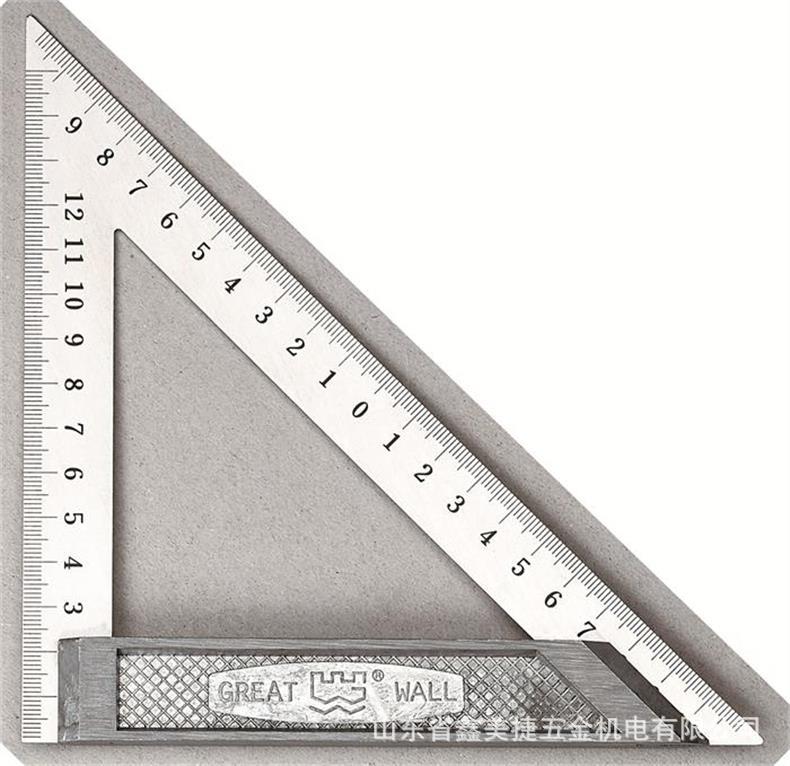 原装正品 长城多用金属三角尺 150mm 200mm 多功能角尺 直角尺