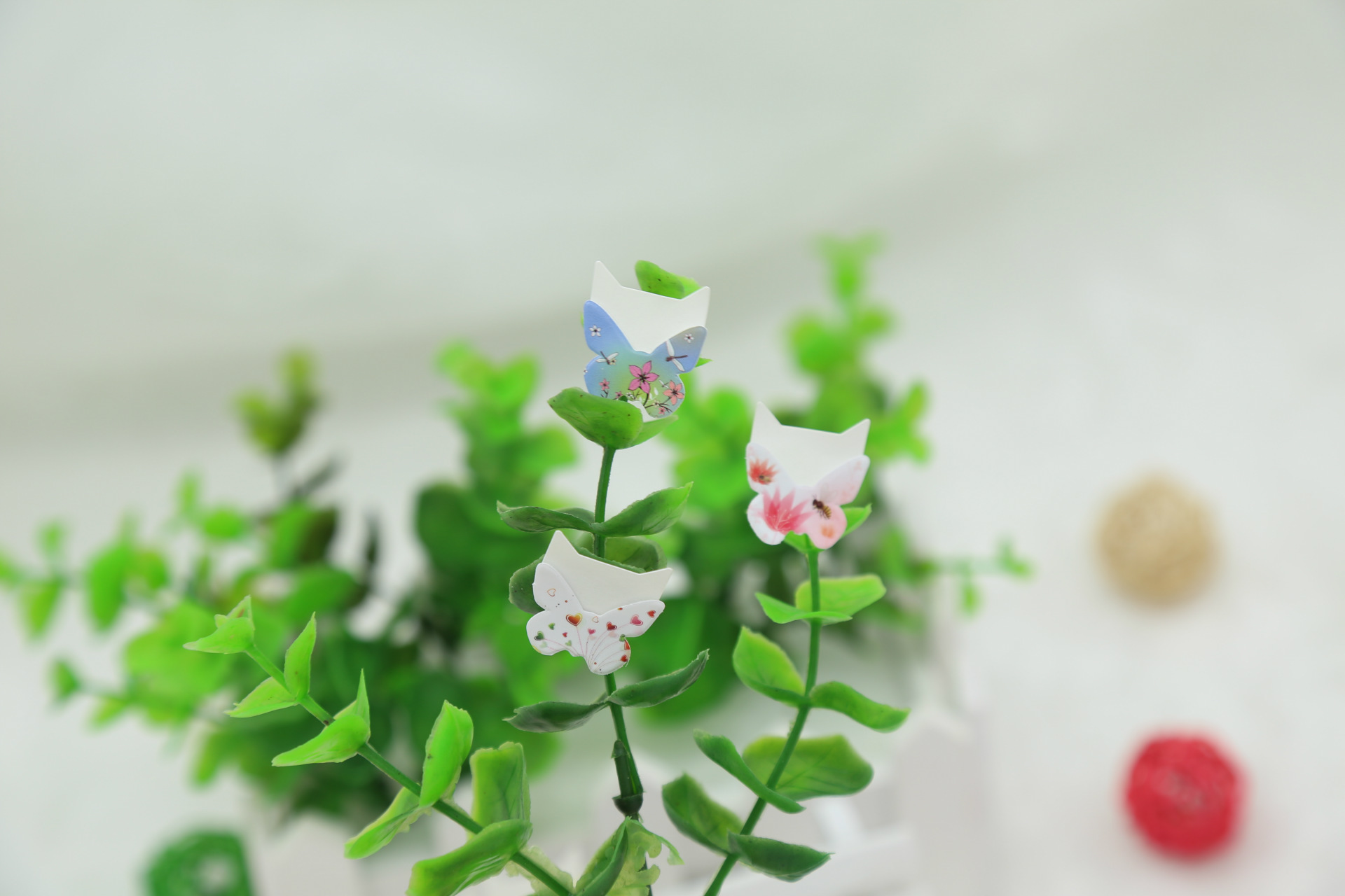 新款唯美蝴蝶角贴 手工diy相册配件 照片相角 相片固定贴 24枚