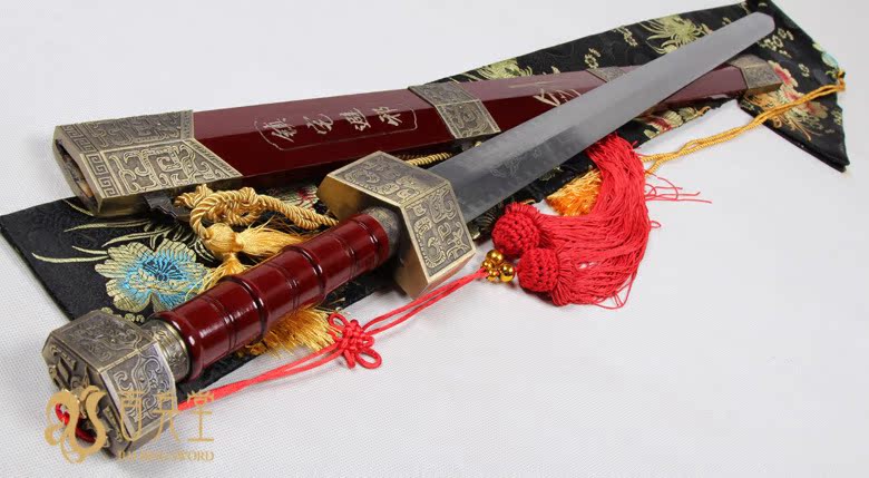 宝剑 红色油漆碳钢镇宅宝剑 礼品剑批发零售一件代发未开刃