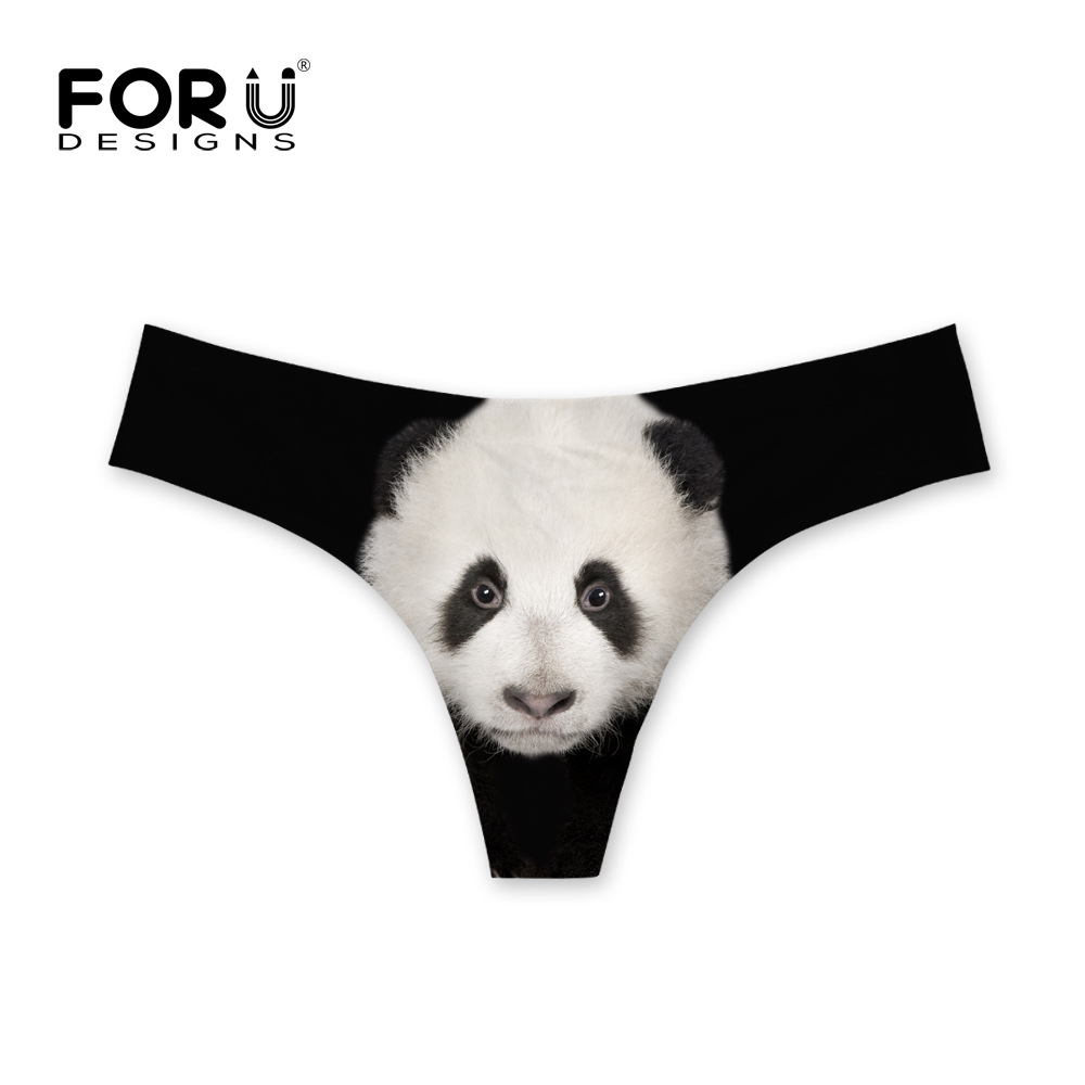 无痕女士内裤性感三角裤动物头像图案定制丁字裤女厂家批发可代发
