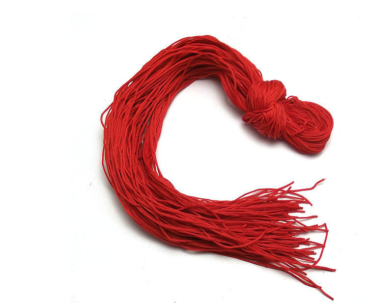65cm红光绳本命年转运红线编织饰品原材料手链项链吊绳红色绳子