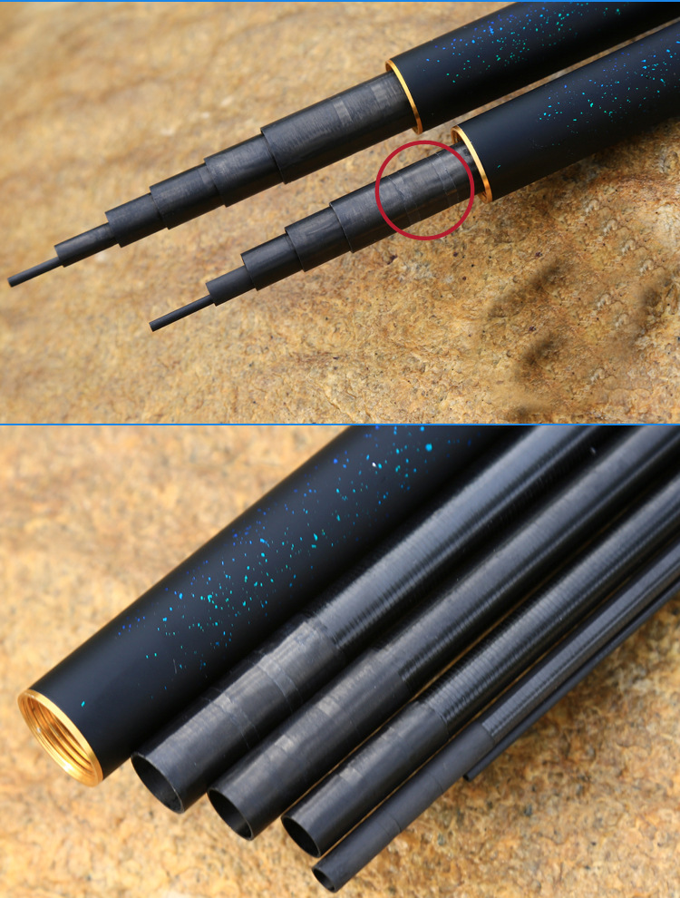 钓鱼竿特价波纹鲤高碳素台钓竿4.5 5.4 7.2米超轻超硬长节杆渔具