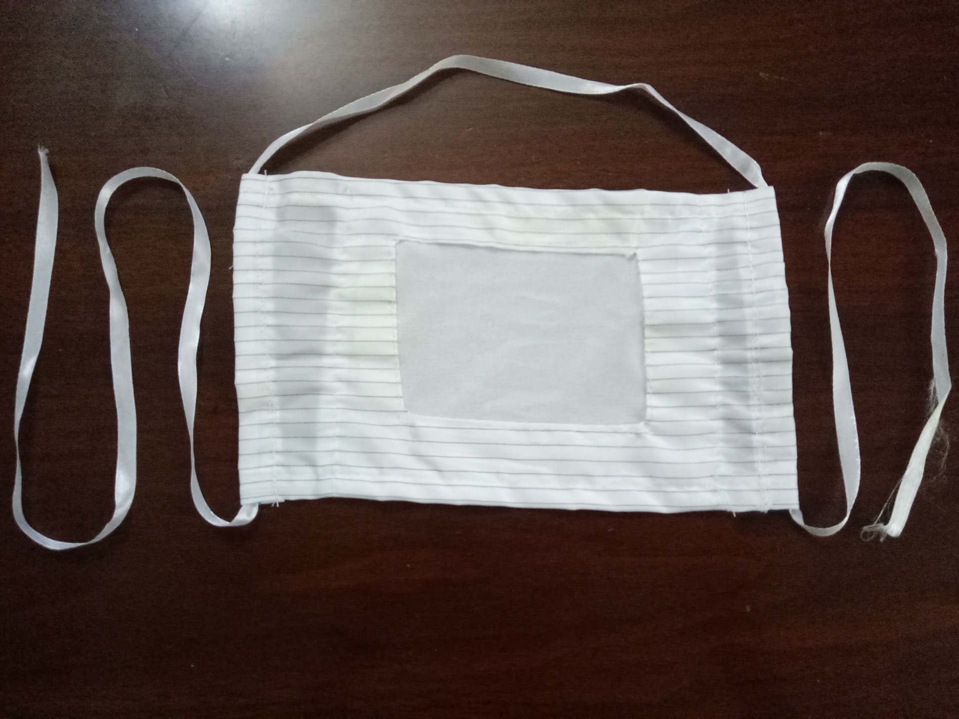 防静电布口罩 防粉尘颗粒口罩 可清洗 带过滤网绑带式 条纹.