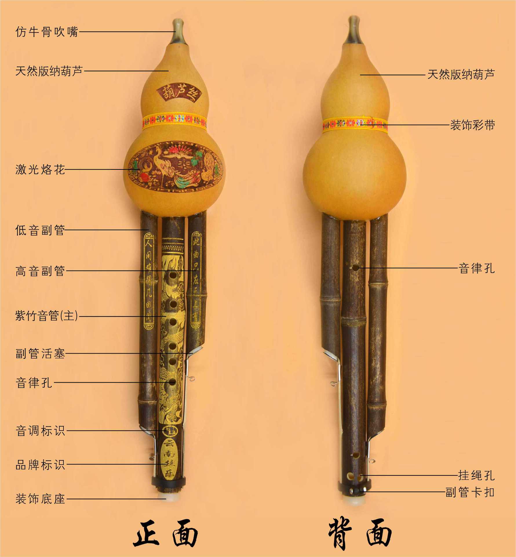 天然紫竹三音葫芦丝 c调降b调f调 专业演奏 丝乐乐器厂家直销