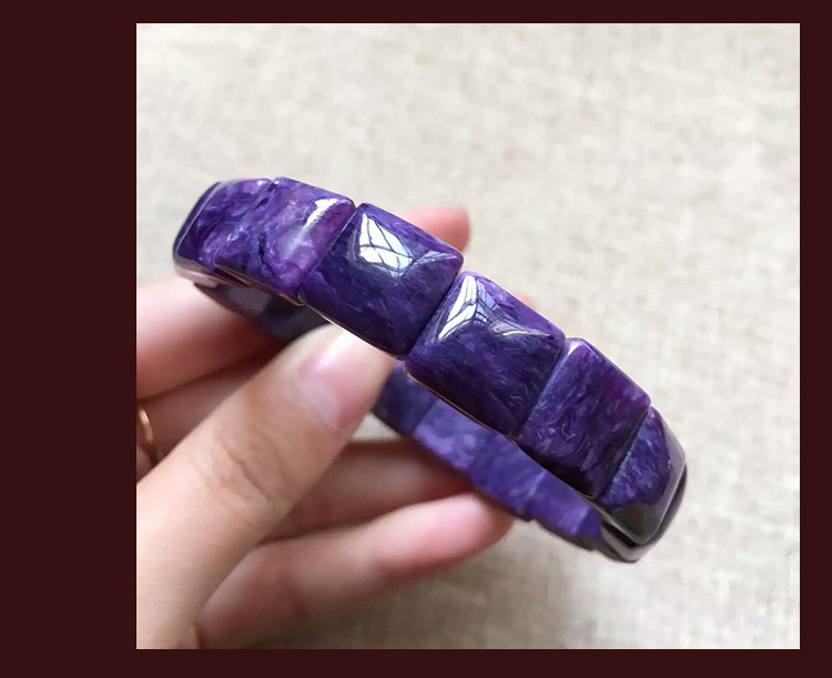 天然紫龙晶手牌来袭!颜色漂亮 龙纹清晰