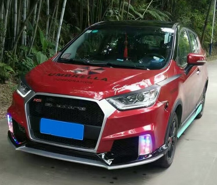 适用江淮瑞风s3改装大包围前杠 侧铲江淮s3汽车配件中网前保险杠