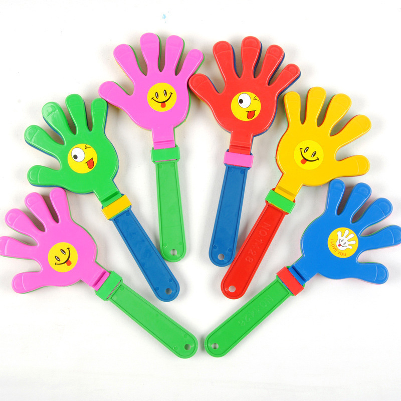 28cm Large Size Clap Trap Wholesale Small Hand-Shape Swatter Toy Slap Claps Plastic Flyswatter Plastic Clap Hands Applauding Bats